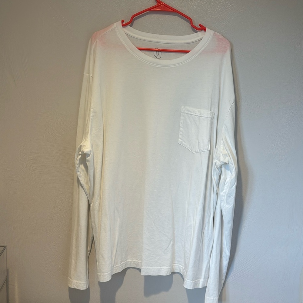 Original use XXL white long sleeve pocket tee